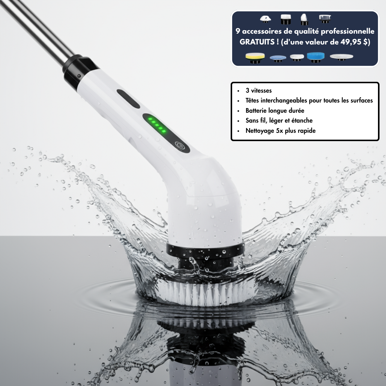 SpinForge – Brosse de Nettoyage Électrique