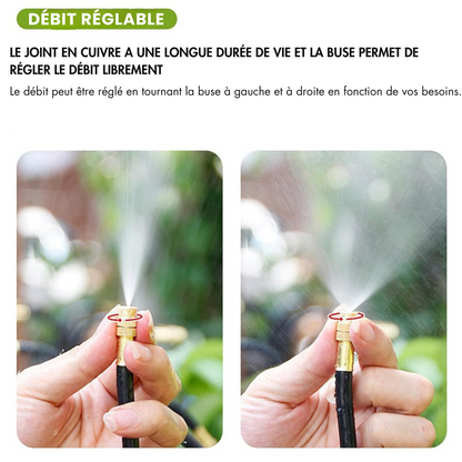 Dripi - Kit d'irrigation goutte à goutte avec tuyau flexible 360°