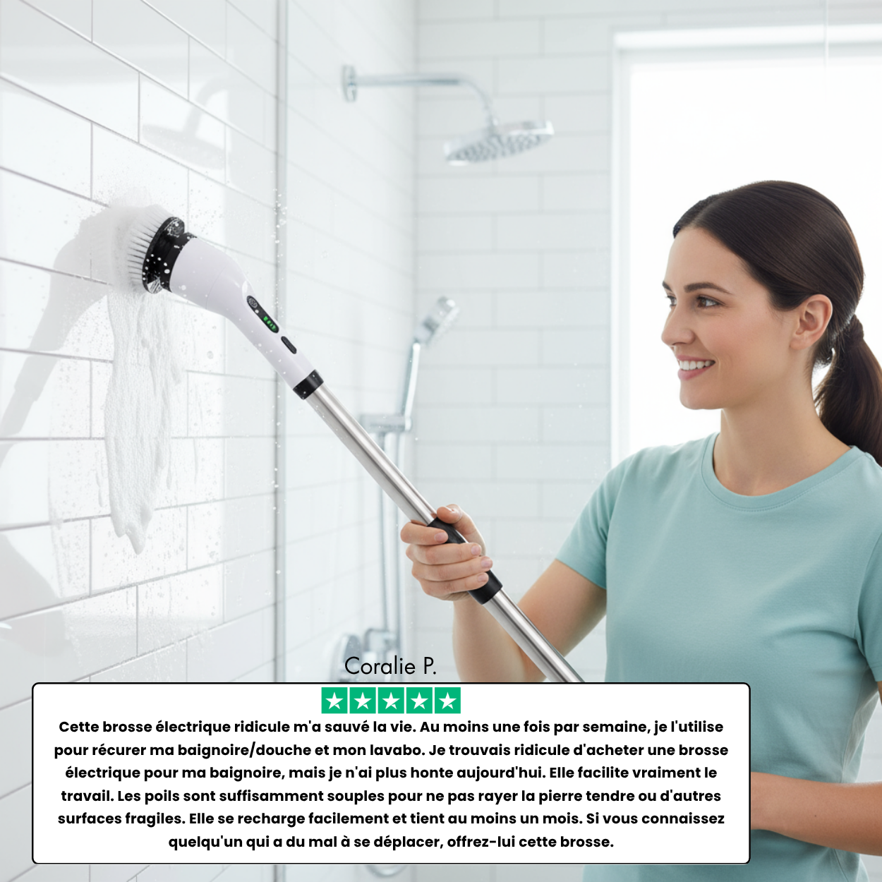 SpinForge – Brosse de Nettoyage Électrique